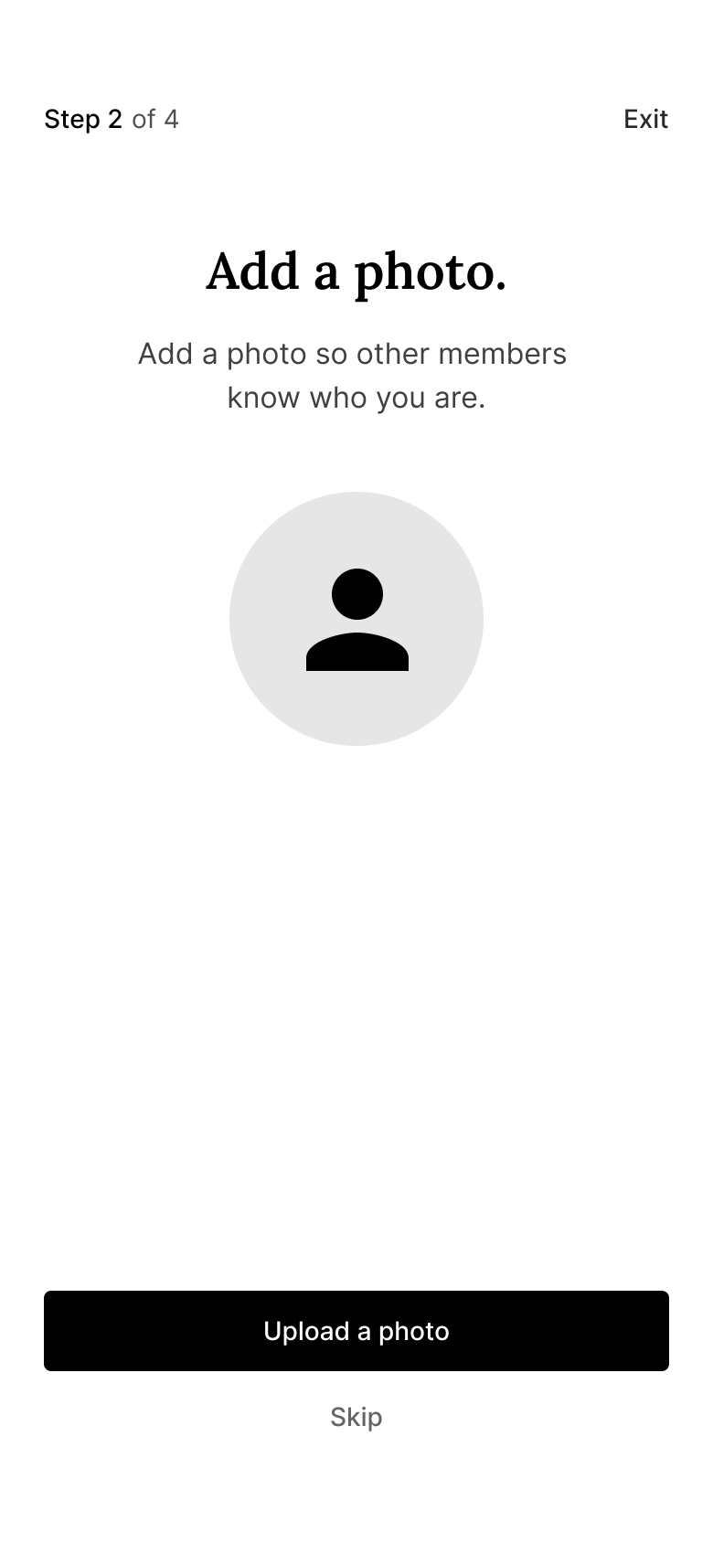 Add a photo onboarding step